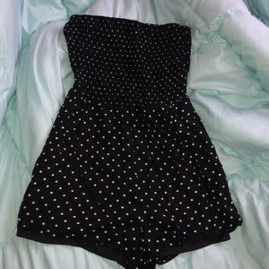 Polka Dot romper, strapless